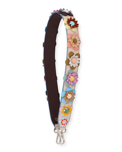 fendi leather floral strap|Fendi strap you striped.